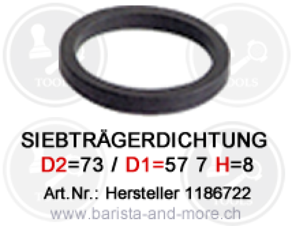 Siebträgerdichtung ø 73x57x8 mm